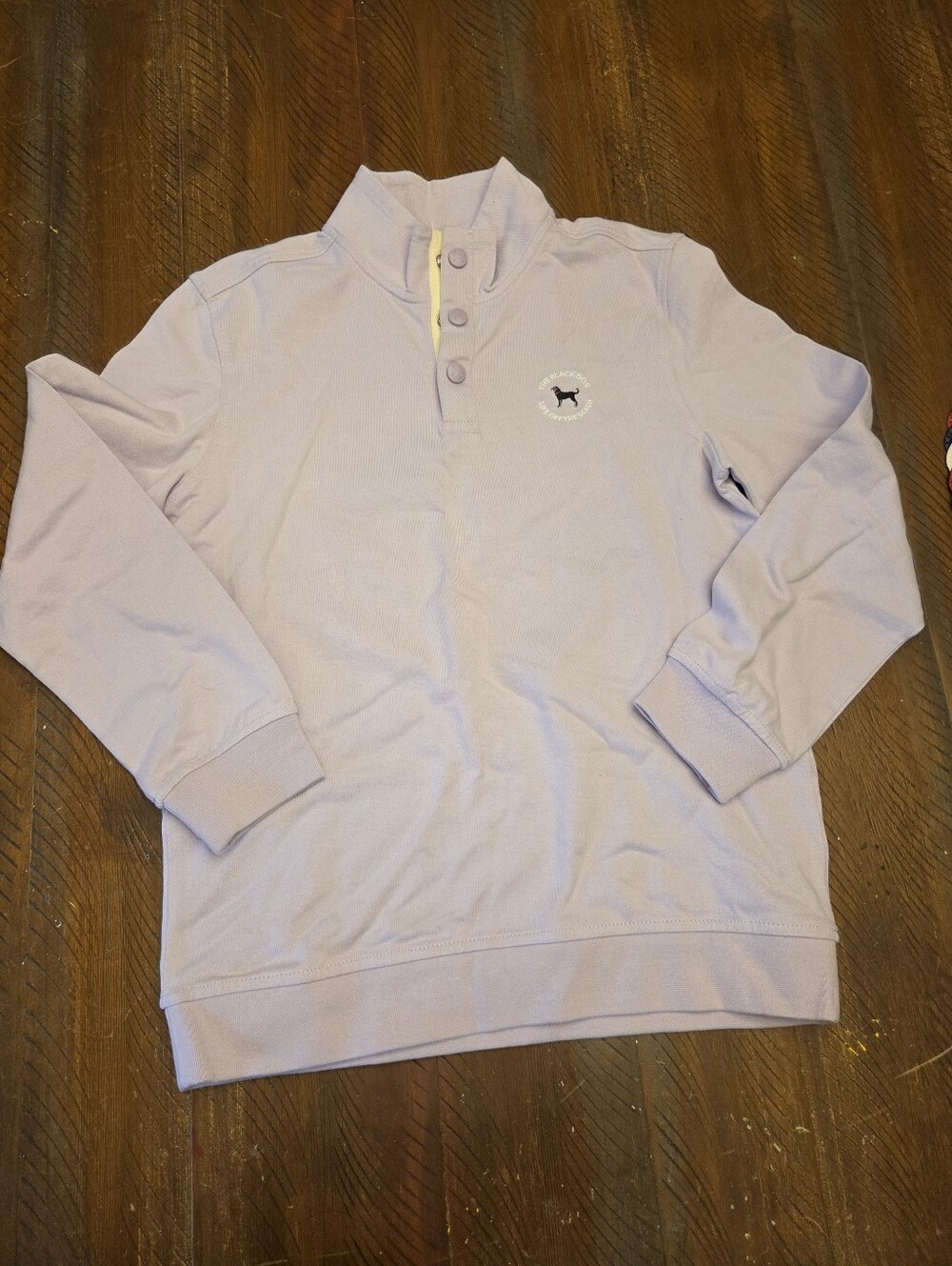 Youth Large Lightweight Lavender Quarter-Snap Sweater
